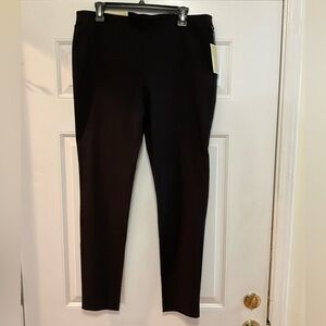 NWT ~ MICHAEL Michael Kors Super Skinny Black Pull On Pants Sz. XL